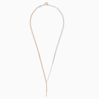 Platinum & 18k Rose Gold 2 Layer necklace