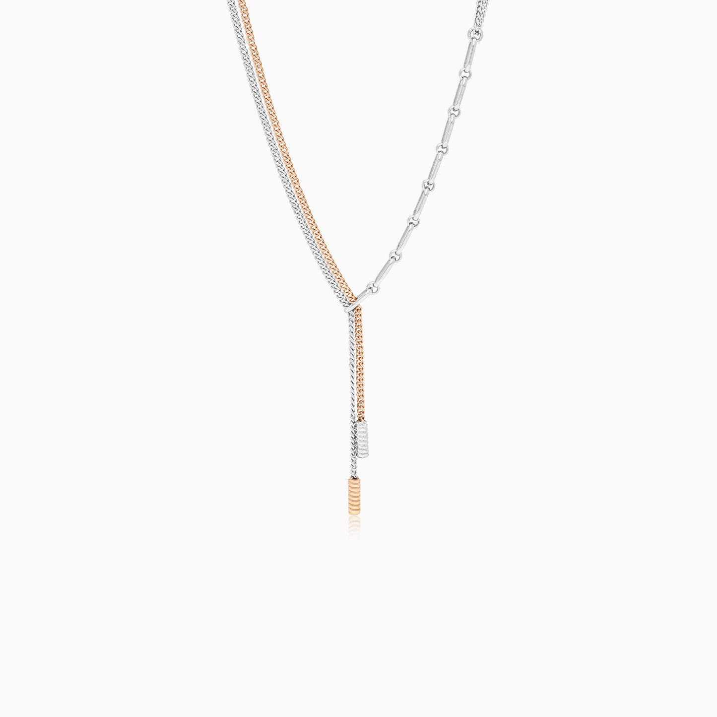 Platinum & 18k Rose Gold 2 Layer necklace