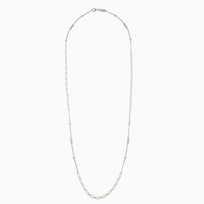 Platinum & 18k Rose Gold Mixed Type Chain