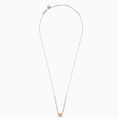 Platinum & 18k Rose Gold Natural Diamonds Necklace