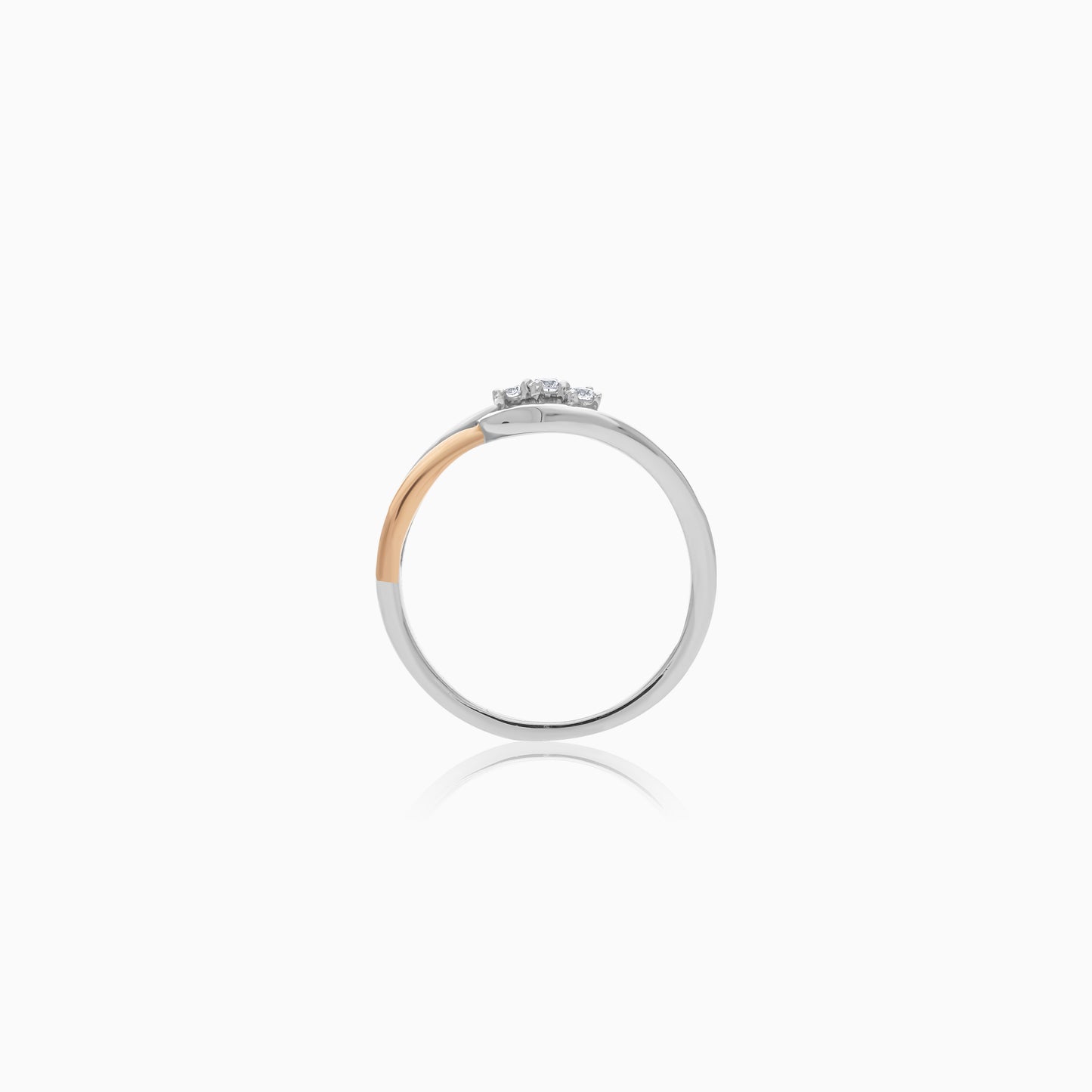 Platinum and 18k Rose Gold Natural Diamonds Ring - Evara