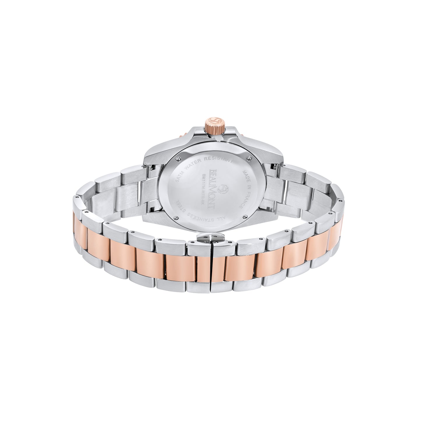 Blue & Rose Gold Stainless Steel Quartz Beaumont Gents Watch