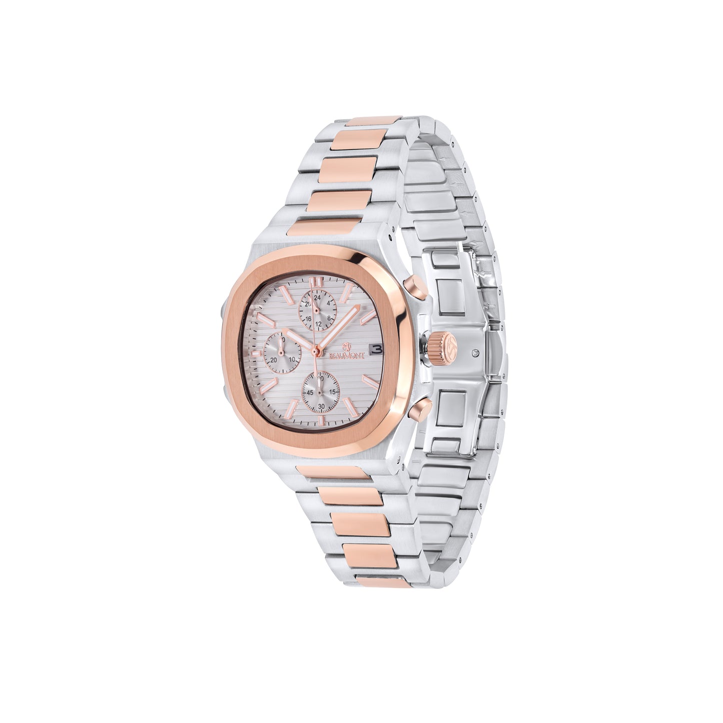 Rose & White Quartz-Chronograph movement Beaumont Gents Watch