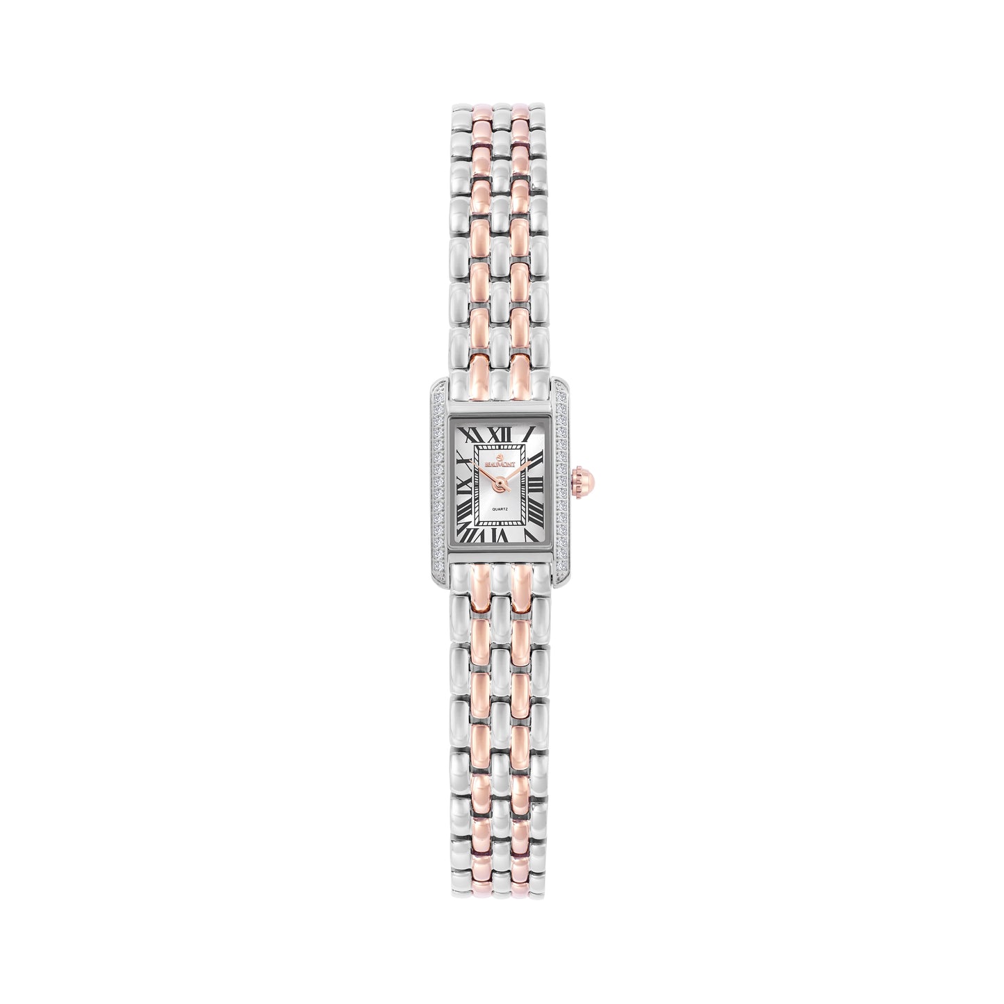 Rose & White Rectangle Quartz Beaumont Ladies Watch
