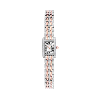 Rose & White Rectangle Quartz Beaumont Ladies Watch