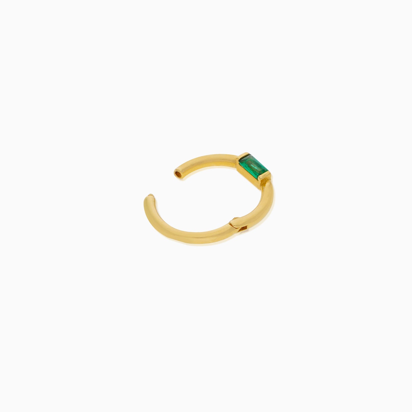 Sparkling Zircon-Embellished 18K Yellow Gold Hoop