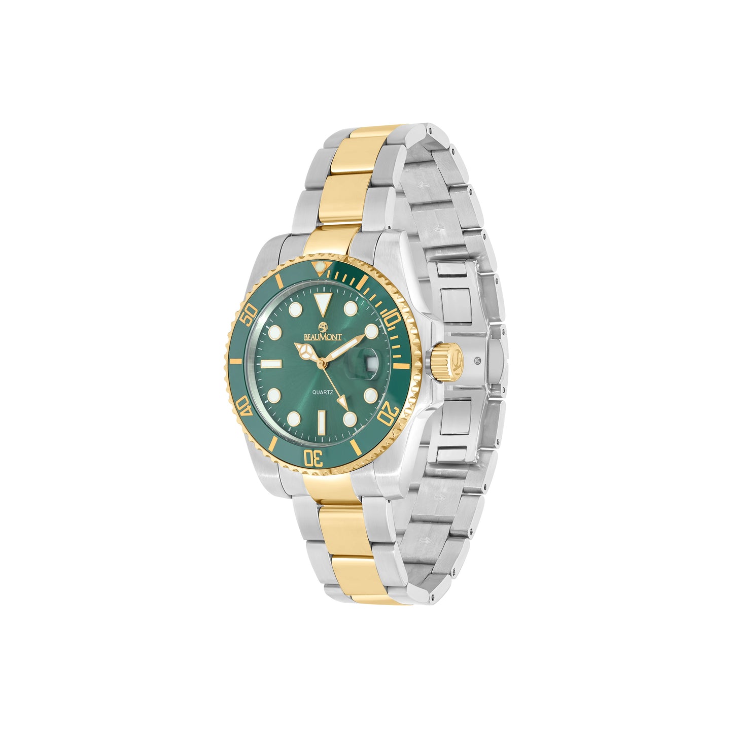 Stainless Steel & Green Quartz Beaumont Gents Watch