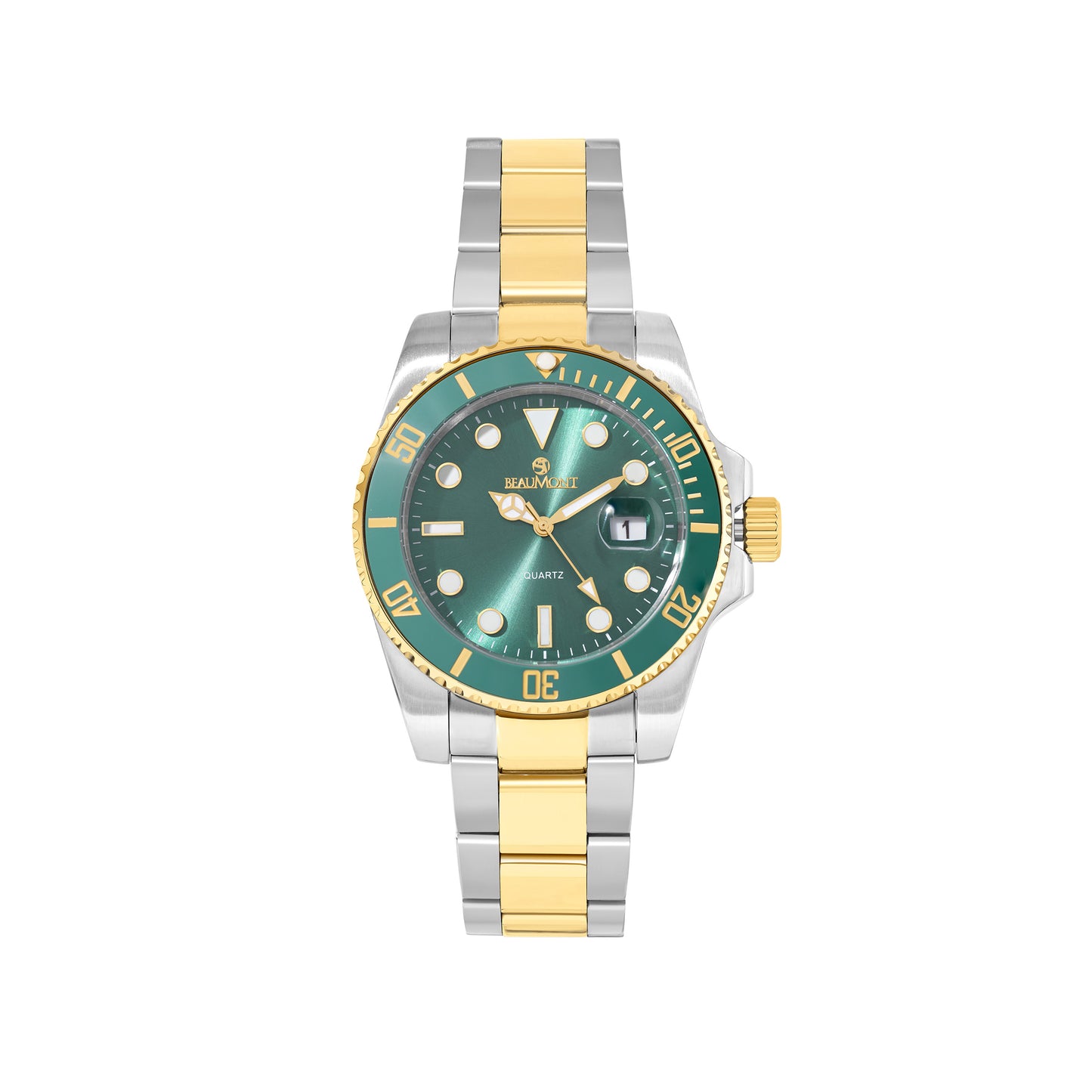 Stainless Steel & Green Quartz Beaumont Gents Watch