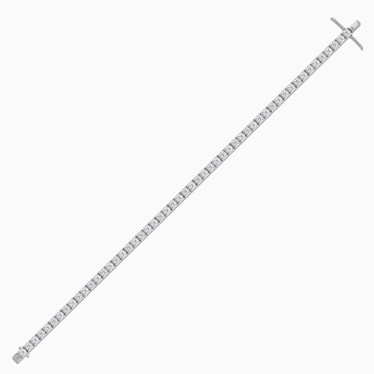 Tennis Bracelet 3.0ct Natural Diamond Star Setting in 18K White Gold