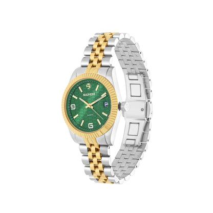 Two Tone - Gold & Green Quartz Beaumont Gents Watch