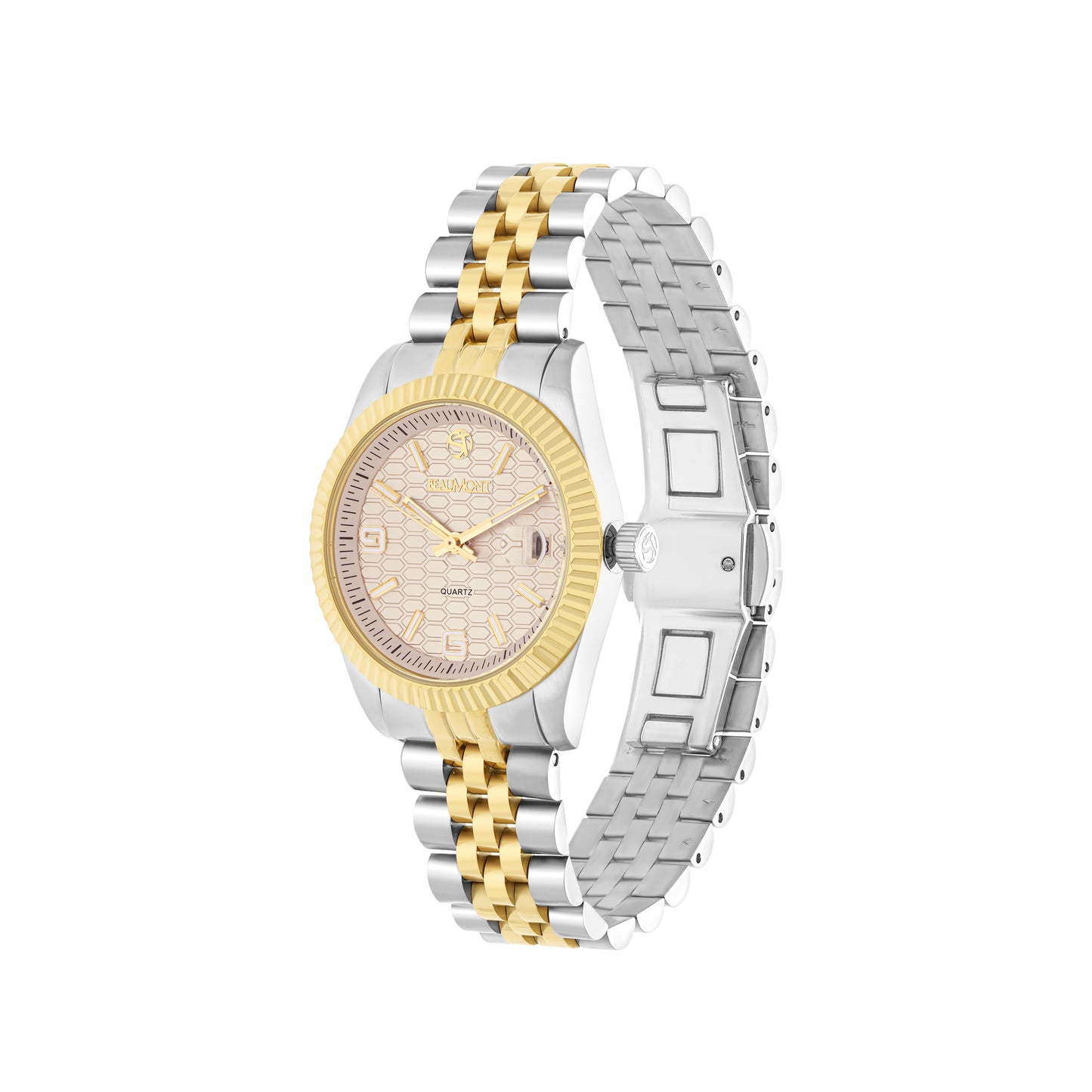 Two Tone - Gold & White Quartz Beaumont Ladies Watch