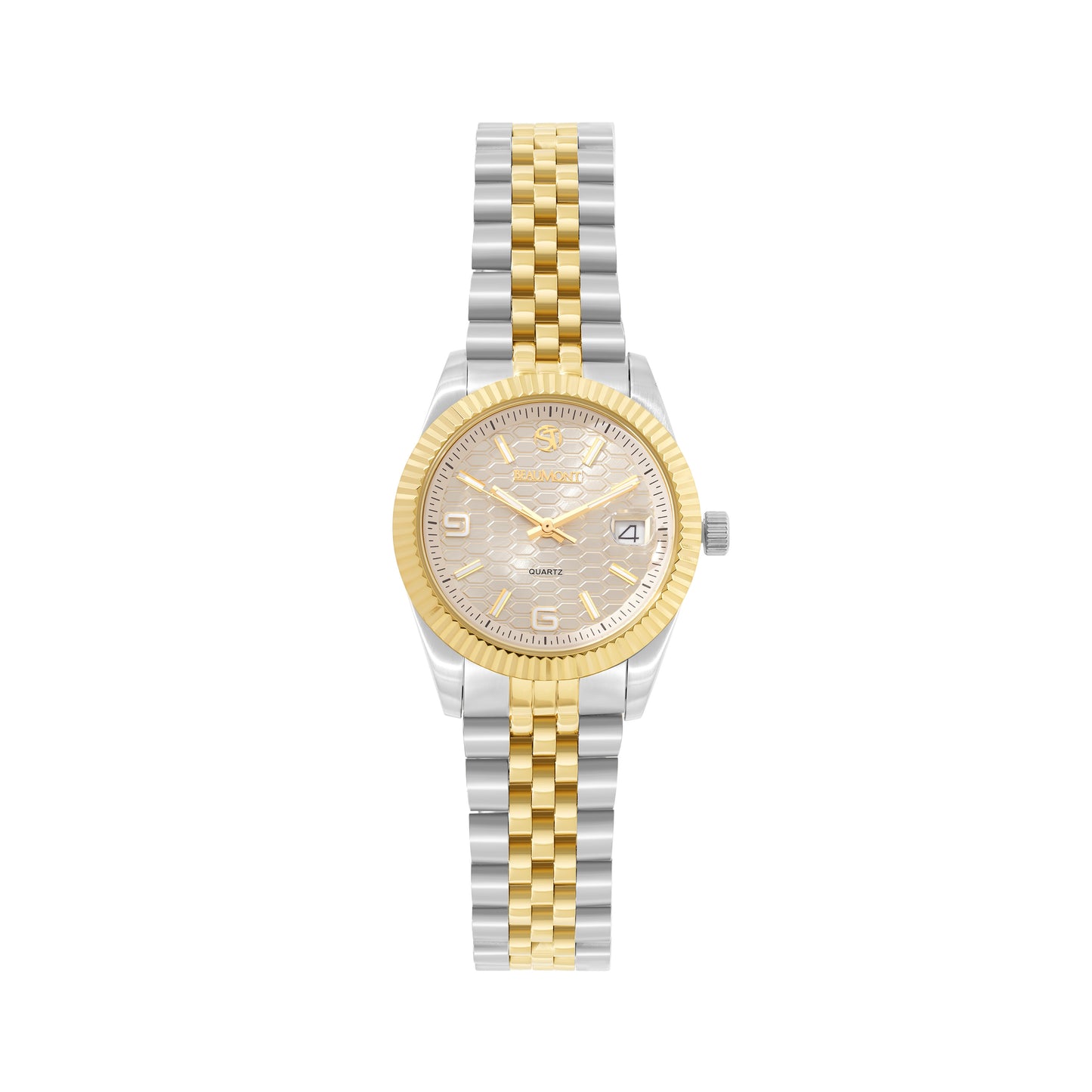 Two Tone - Gold & White Quartz Beaumont Ladies Watch