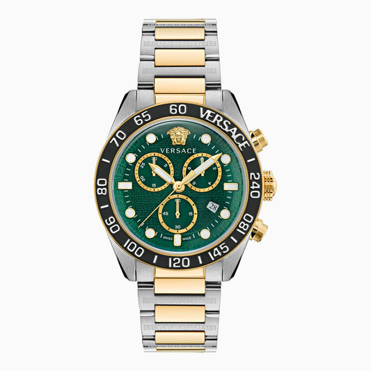 VERSACE WATCH GRECA DOME CHRONO - VE6K BICOLOR CASE (SS&IP2N) W/IPBL