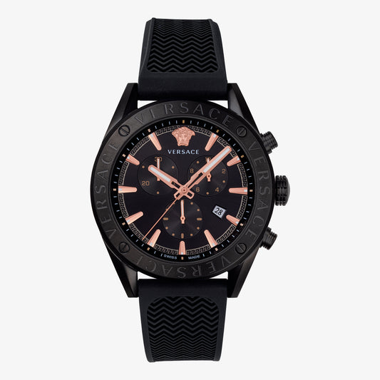 VERSACE WATCH V-CHRONO D/BLK S/BLK IPBLACK  IPBLACK CROWN&PUCHER
