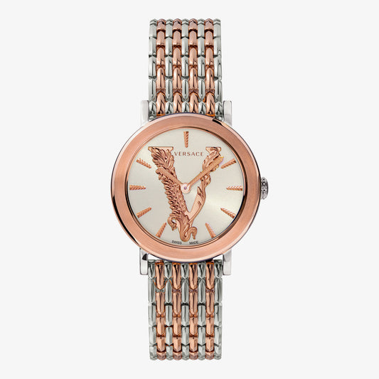 VERSACE WATCH VER.VIRTUS D/W-SIL B/BIC SS/5NIPRG - BICOLOR BAND