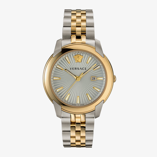 VERSACE WATCH V-URBAN 3H D/GREY B/BICO  - SS + IP1N BICOLOR BRACEL