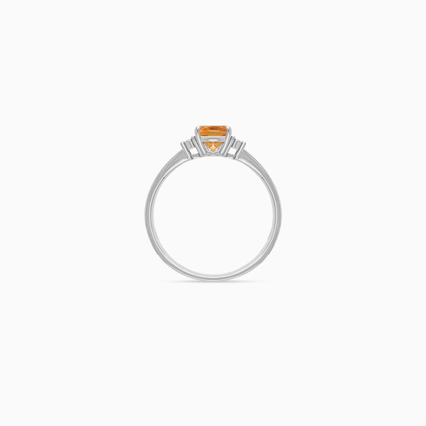18k Citrine & Natural Diamond Gold Ring | Colour Classic