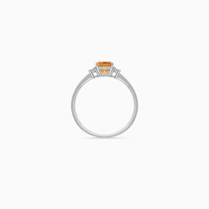 18k Citrine & Natural Diamond Gold Ring | Colour Classic