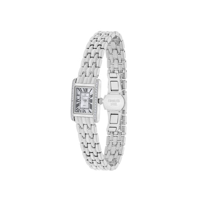 White Rectangle Quartz Beaumont Ladies Watch
