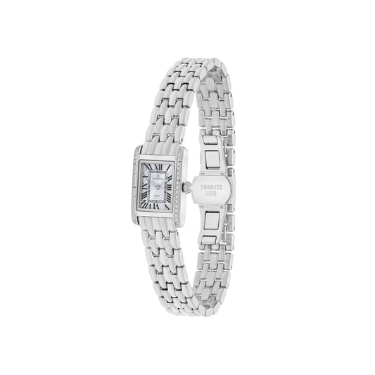 White Rectangle Quartz Beaumont Ladies Watch