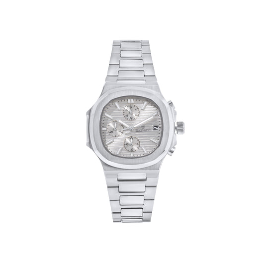 White & Stainless Steel Quartz-Chronograph movement Beaumont Gents Watch