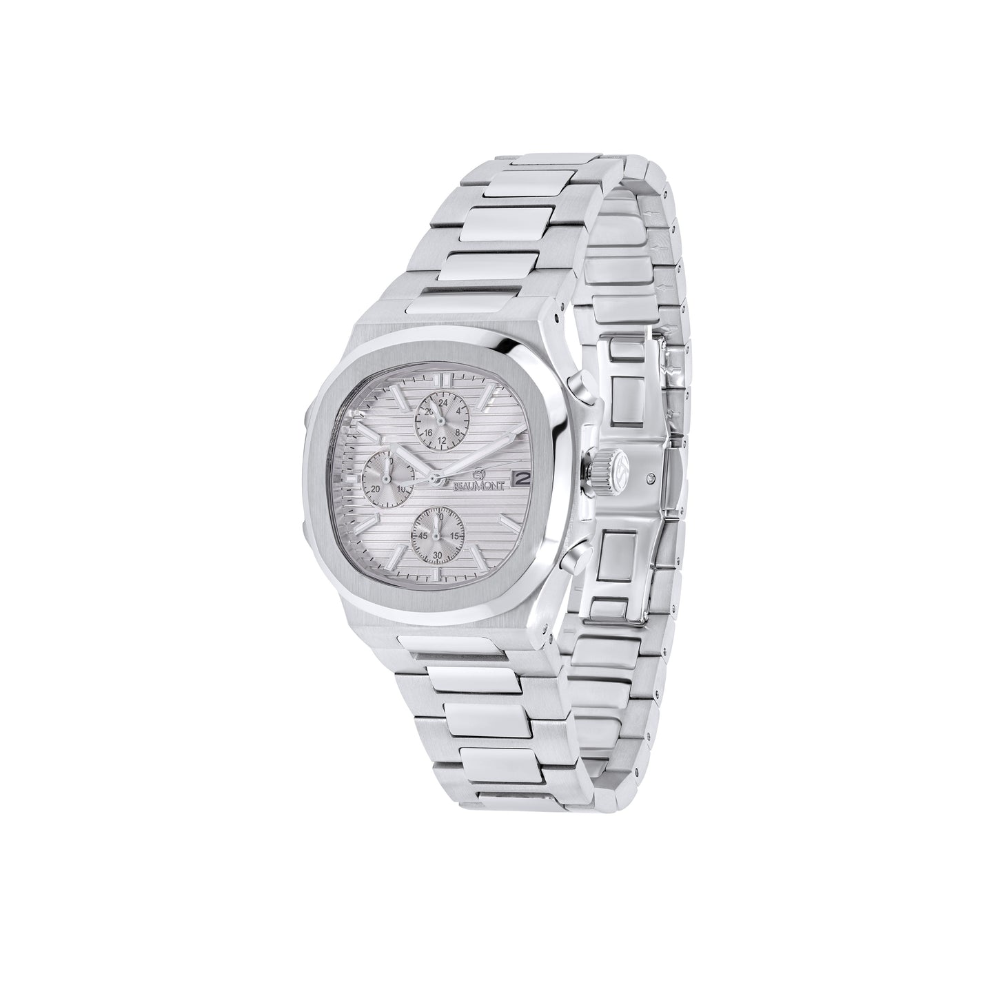 White & Stainless Steel Quartz-Chronograph movement Beaumont Gents Watch