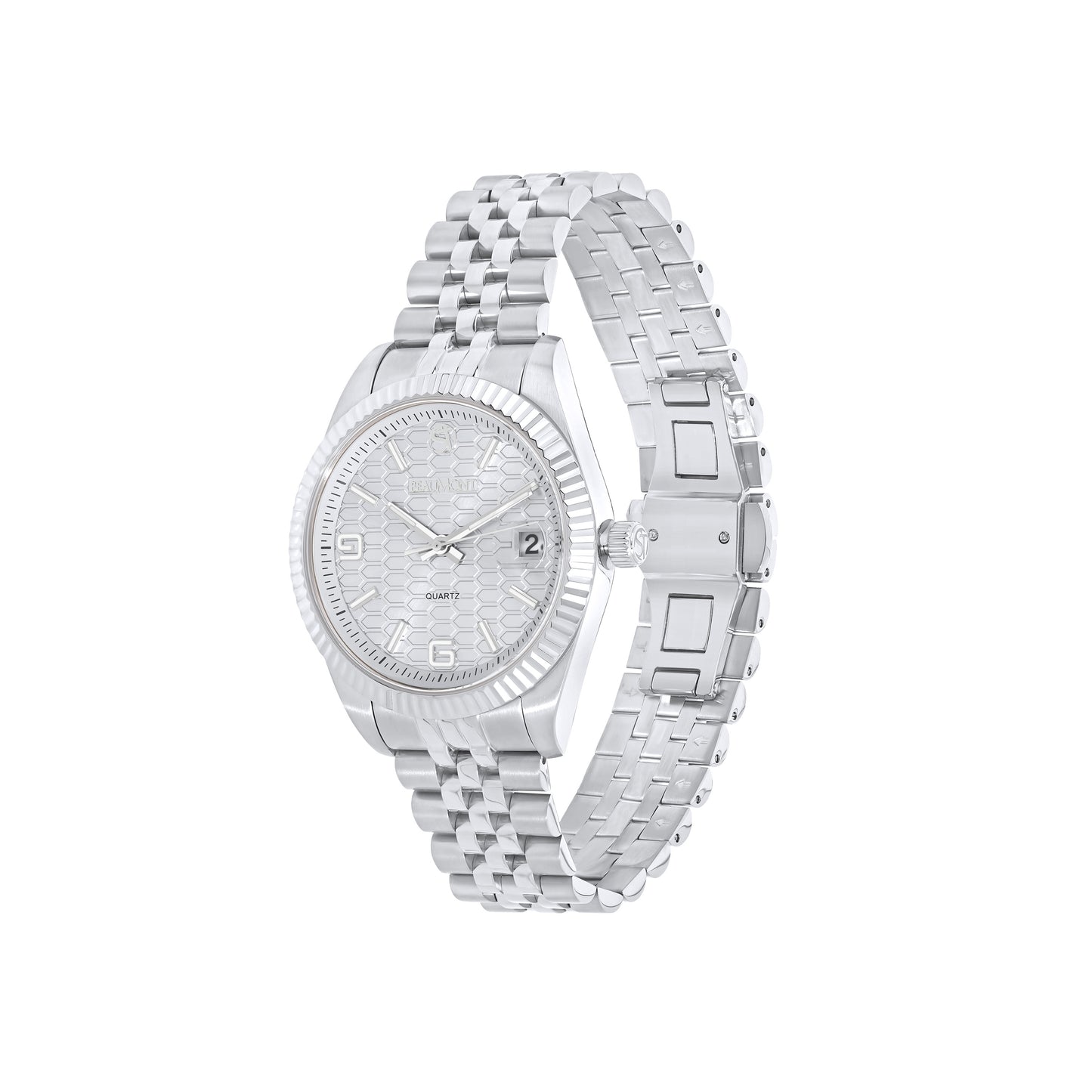 White Stainless Steel Quartz Beaumont Gents Watch