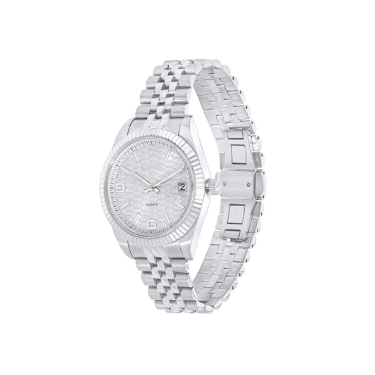 White Stainless Steel Quartz Beaumont Gents Watch