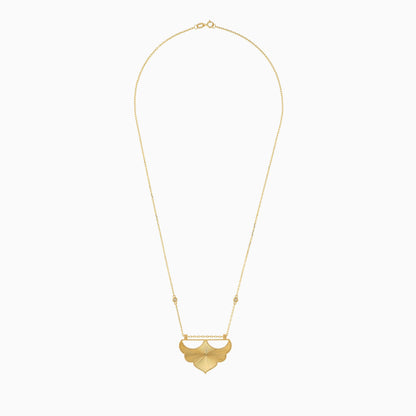18k Yellow Gold Diamond-Studded Necklace - Shnaf Collection