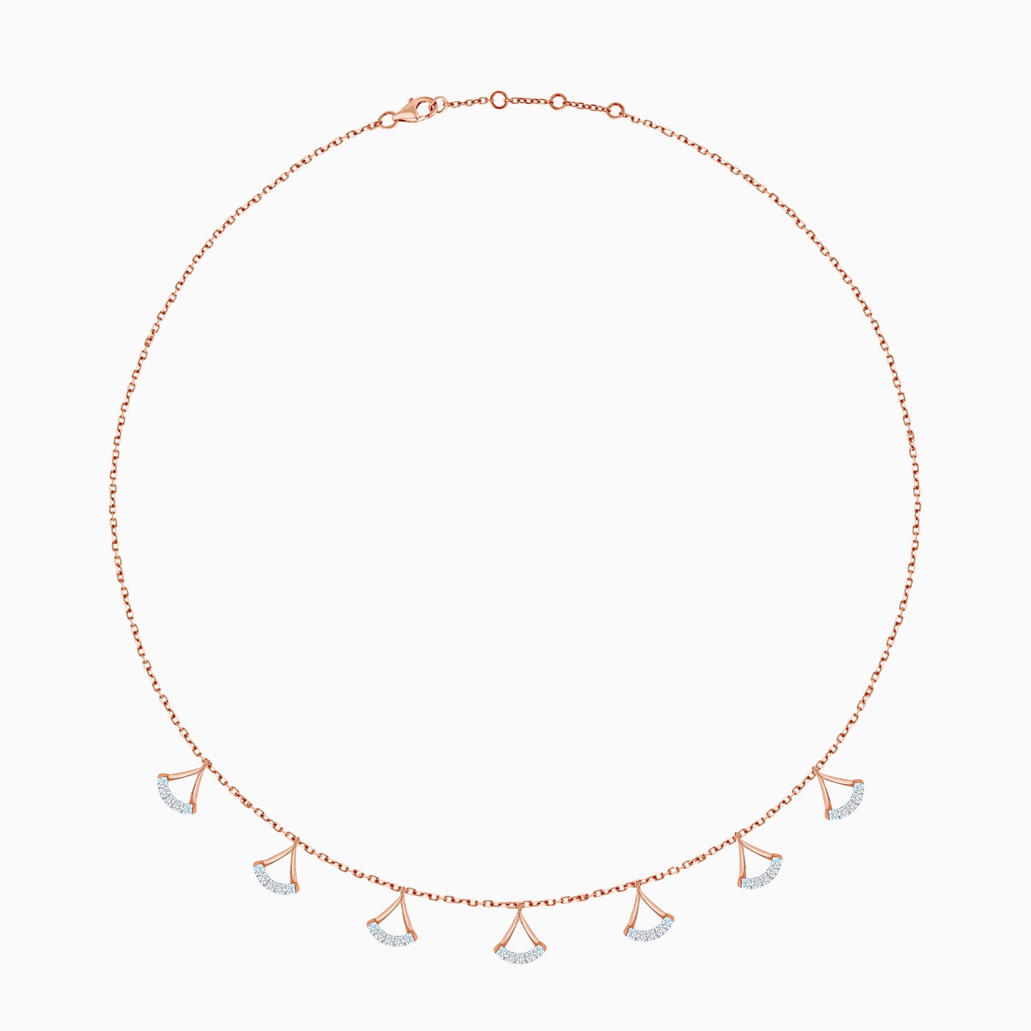 elegant 18k rose gold natural diamond choker