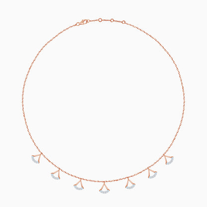 elegant 18k rose gold natural diamond choker