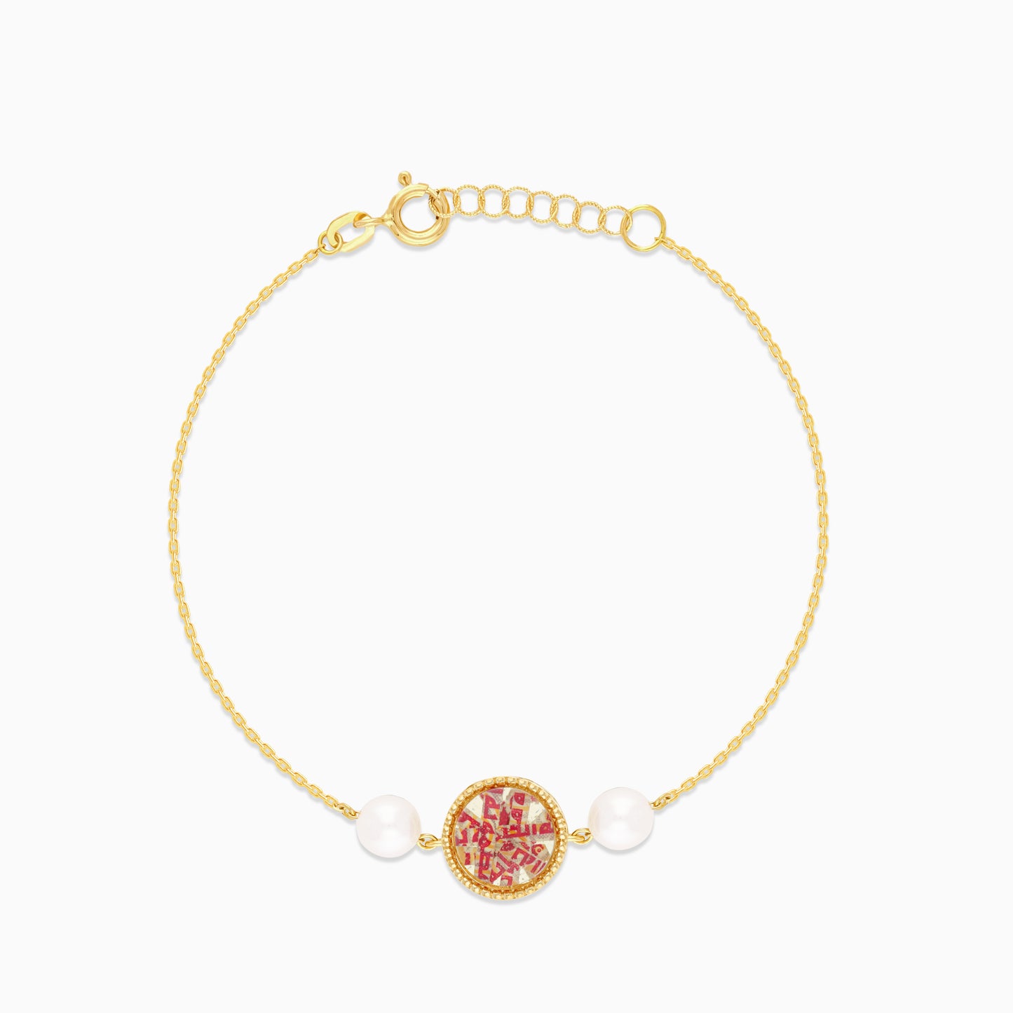 18K Yellow Gold Bracelet with Pearls - Qelada Collection