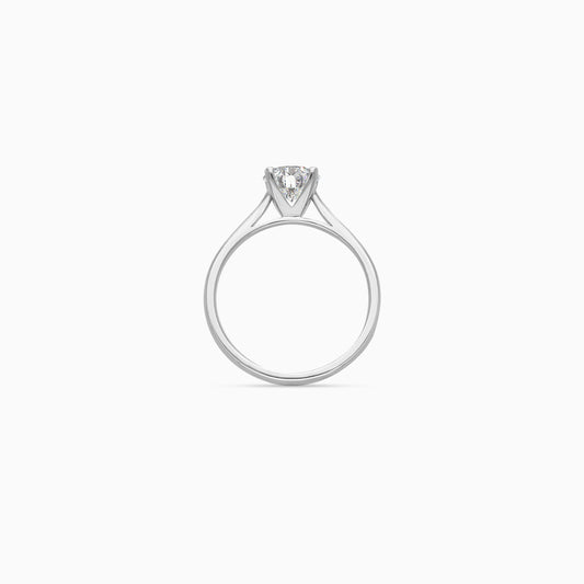 Solitaire Diamond Ring in 18K White Gold – Solitaire Collection
