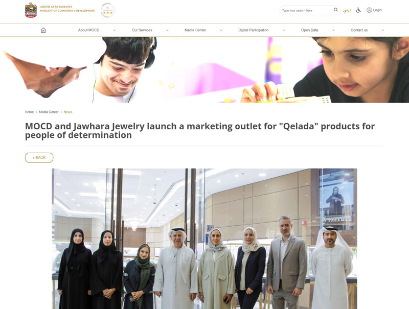 MOCD and Jawhara Jewellery Launch A Marketing Outlet For 