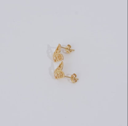 18K Yellow Gold Kids Butterfly Earrings – Farfalla