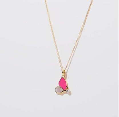 18k Yellow Gold Bee-Shaped Necklace with Natural Diamonds | Dalia Kids Collection