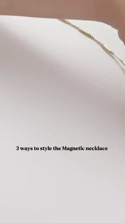 18K Yellow Gold Unique Adjustable Magnetic Bangle