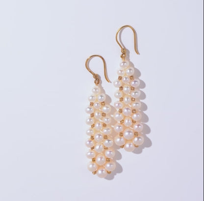 18K Yellow Gold Earrings with Elegant Modern Design – Danah Collection