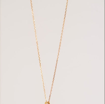 18k Yellow Gold 'S' Letter Necklace With Natural Diamond & Pearl | Alpha Collection
