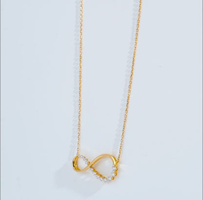 18K Yellow Gold Necklace Infinity shape from Dunyati collection