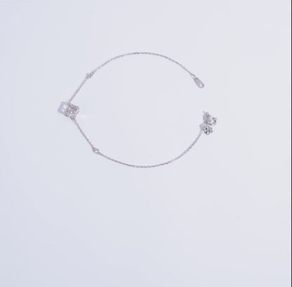 18K White Gold Bracelet with Natural Diamonds | Dancing Diamond Collection