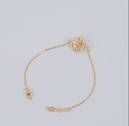 18K Farfalla Yellow Gold Kids Flower Bracelet