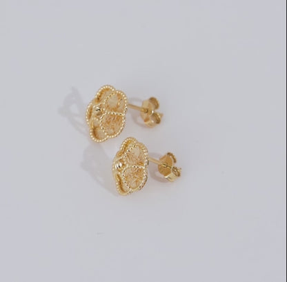 Kids 18K Gold Flower Earrings – Farfalla by Jawhara