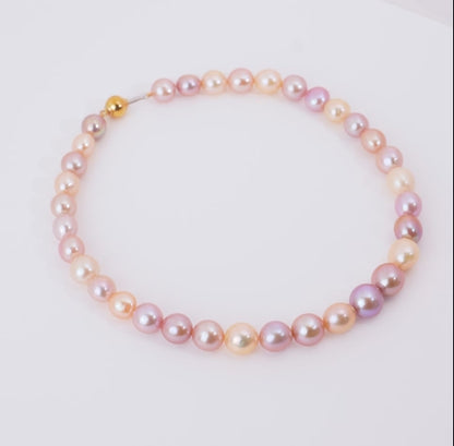 Multicolor Pearl Choker with 18K Danah Yellow Gold
