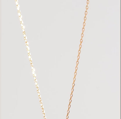 18k yellow gold ‘h’ letter necklace with natural diamond & pearl