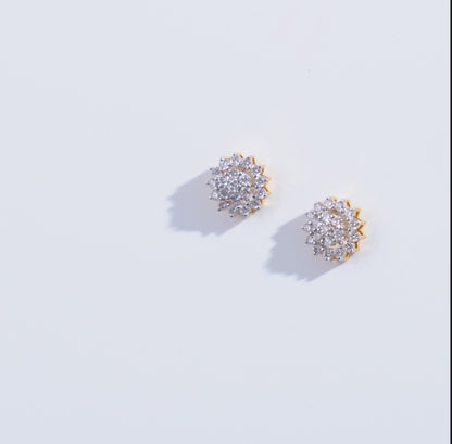 18K Gold Natural Diamonds Pair of Earrings - Scala Collection