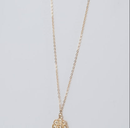 18K Yellow Gold Kids Flower Necklace | Farfalla Gold Kids Collection