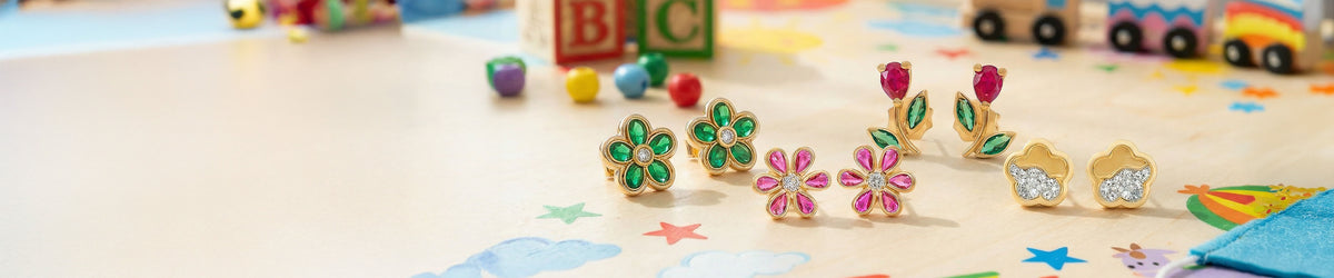 Shop 18K Gold Spanish Collection Earrings for Kids – Jawhara Jewellery