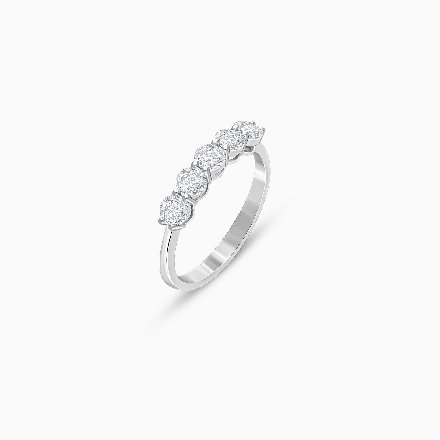 18K White Gold Solitaire Eternity Diamond Ring – Solitaire Collection